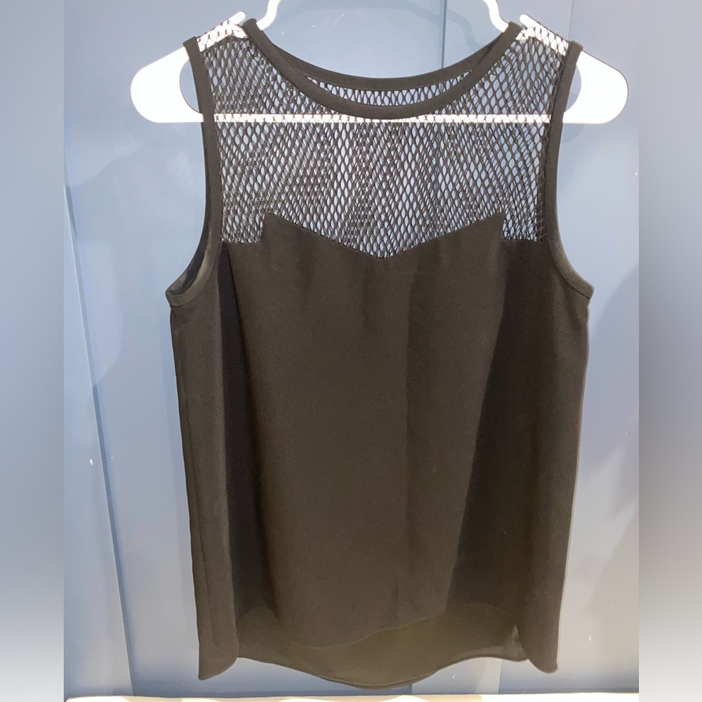 rag & bone Black Mesh Tank Top